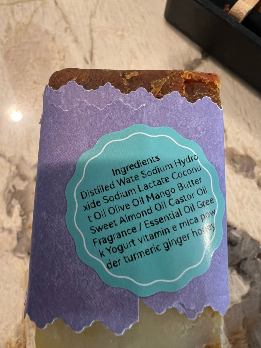Turmeric Ginger Honey Soap - Natural Exfoliating Bar (Brown) - Picture 2 of 8